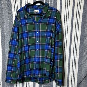 Men’s Barbour Plaid Flannel Button Up